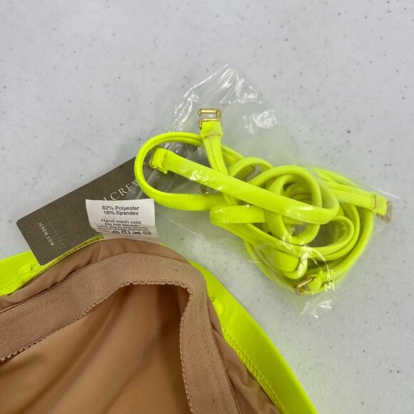 J.Crew Size 0 Neon Yellow One Piece Underwire Swimsuit Beach Resort Vacation - Picture 8 of 11
